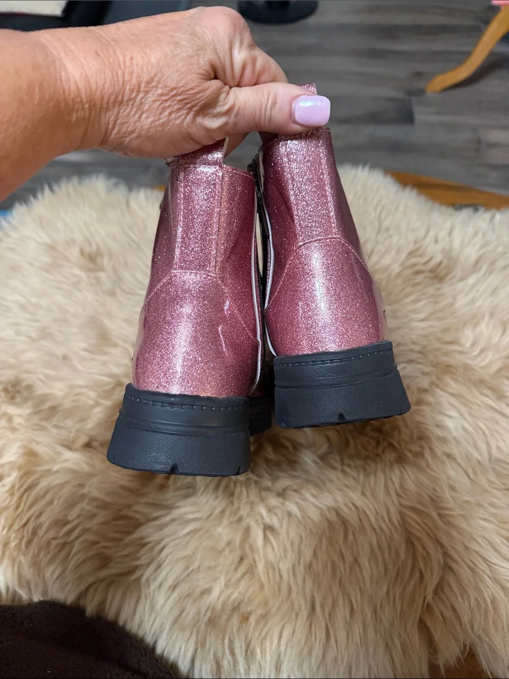 UGG Glittler Pink Youth Girl Ashton Boots Size 6 Zip Up New without Box